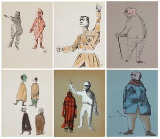 After Ronald Searle (1920-2011), Collection of figurative drawings, circa 1970-80