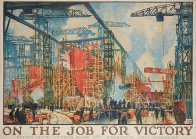Jonas Lie (1880-1940), "On the Job for Victory," 1918