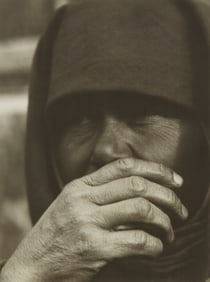 Lotte Jacobi (1896-1990), "Tajik Woman, Stalinabad," 1932, Gelatin silver print on paper mounted to