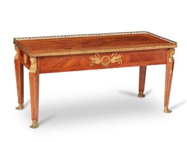 A French Empire-style coffee/cocktail table