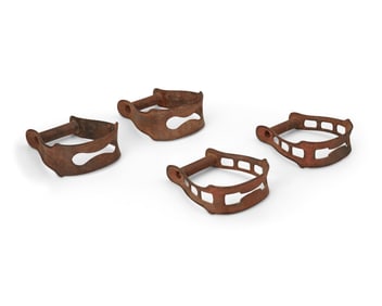 Two pairs of iron horse stirrups