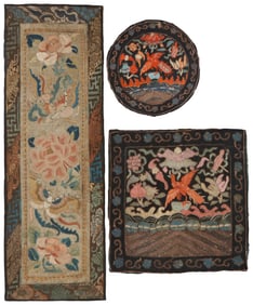 A group of framed Chinese embroidered panels