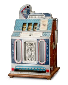 A Mills Novelty Co. five-cent slot machine mint dispenser