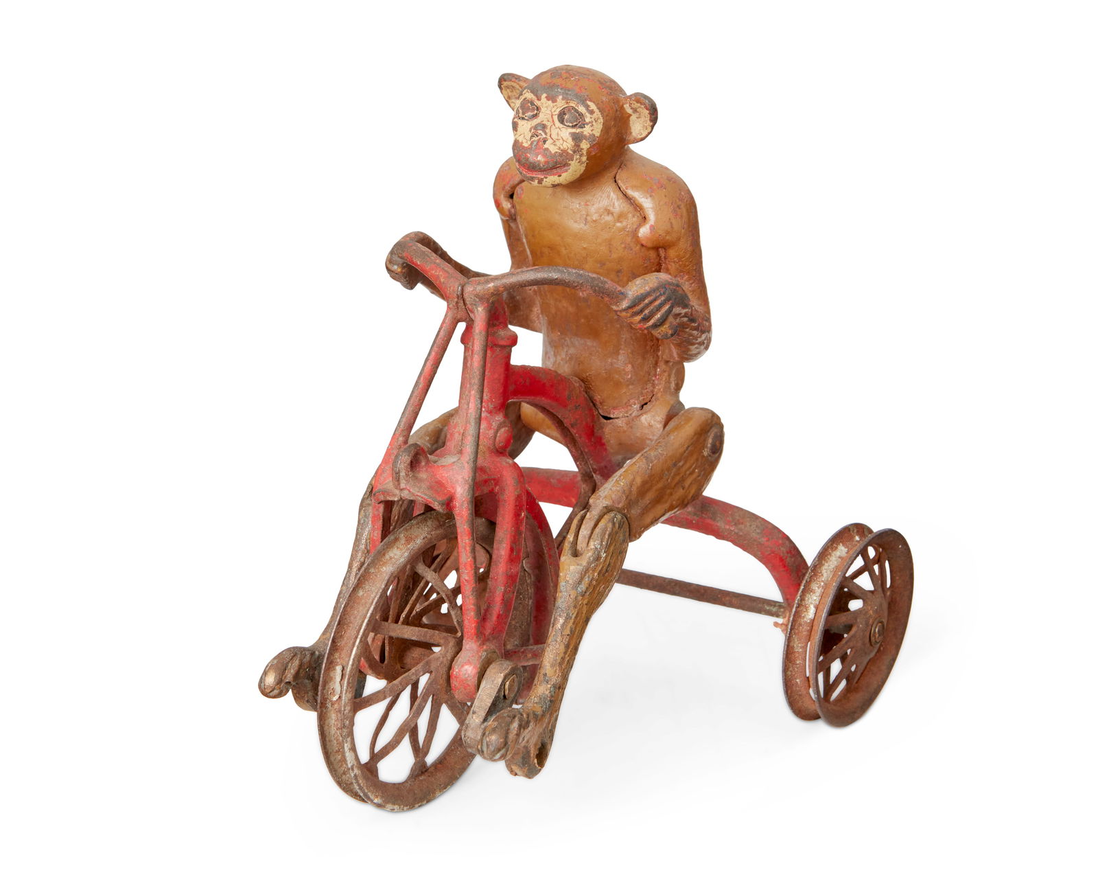 A Hubley Manufacturing Company tricycle monkey toy (1 of 3)