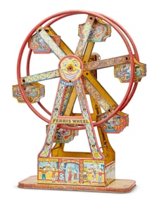 A J. Chein "Hercules" tin lithograph Ferris wheel
