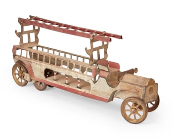 A Schieble "Hill Climber Hook and Ladder" #4 toy firetruck