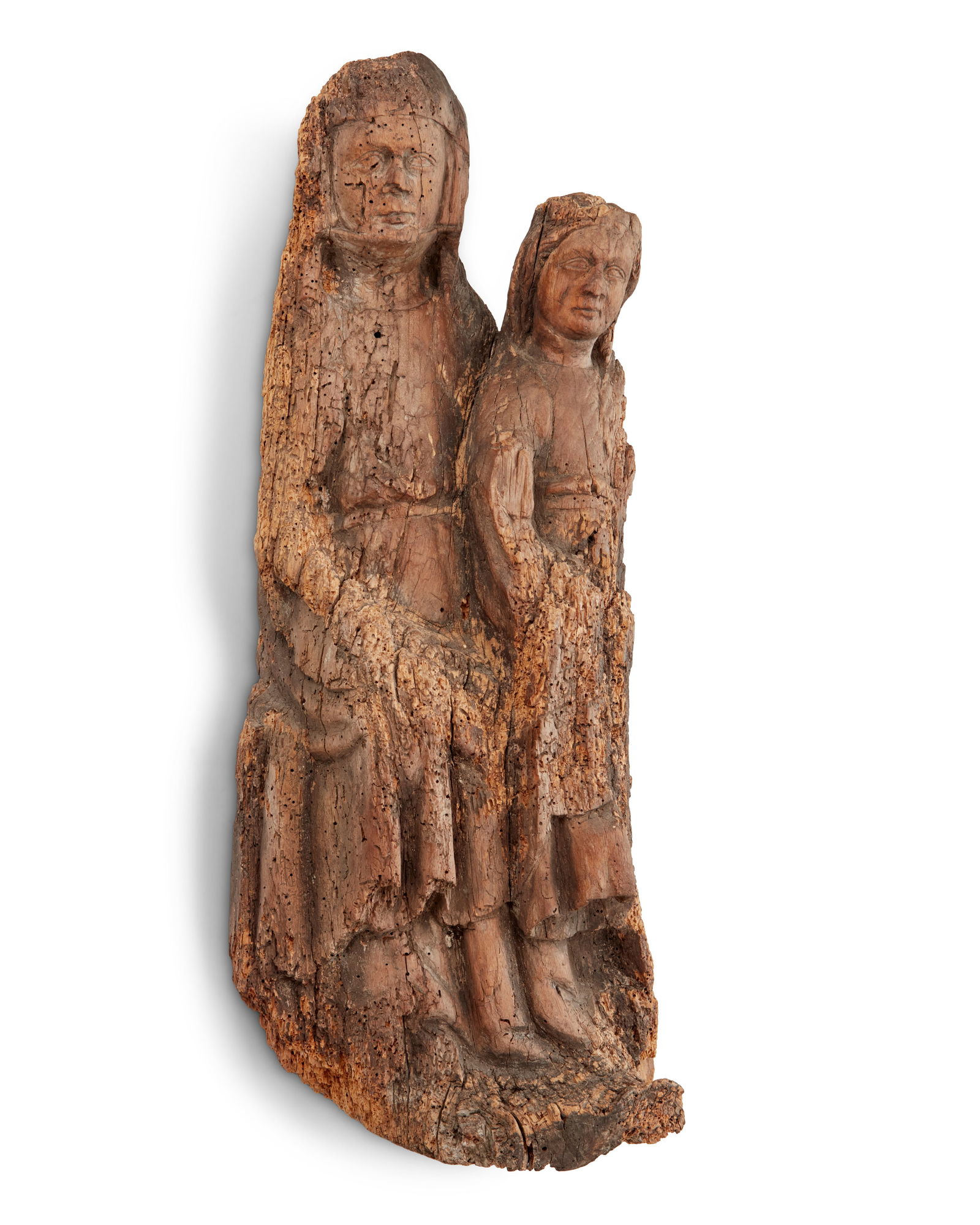 A Renaissance carving of Saint Anne and the Virgin (1 of 3)