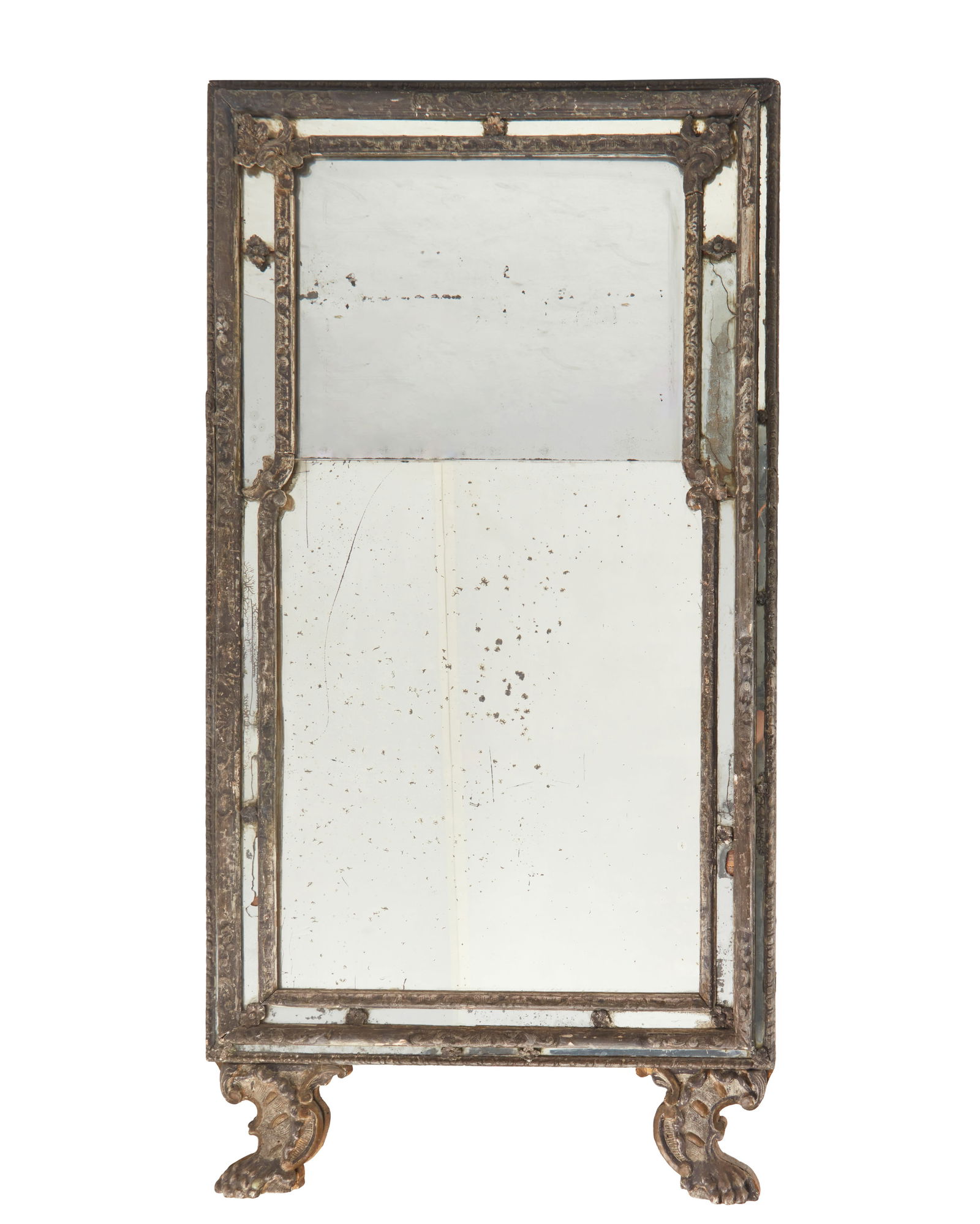A Baroque silvered and giltwood mirror (1 of 7)