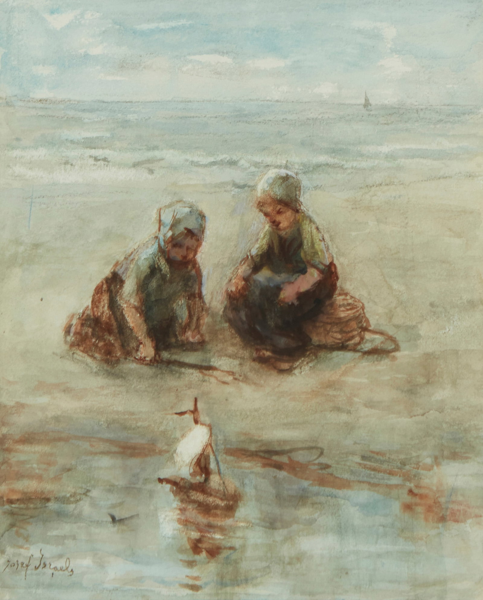 Josef Israels (1824-1911), Children playing by the shore (1 of 6)