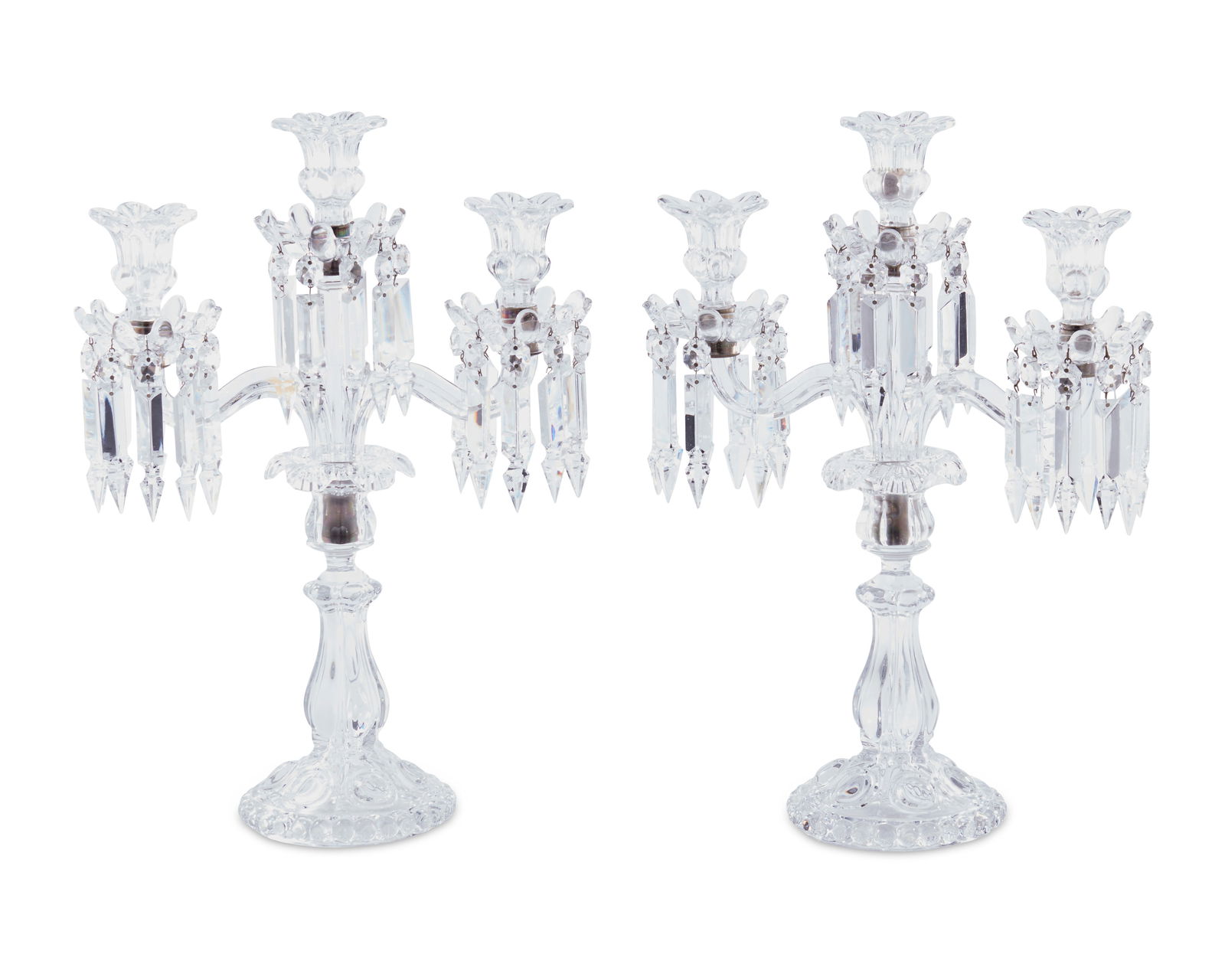 A pair of Baccarat "Medallion" candelabra (1 of 4)