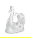 A Lalique "Swan Head Up" glass sculpture