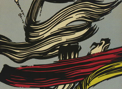 Roy Lichtenstein (1923-1997), "Brushstrokes," 1967: Roy Lichtenstein (1923-1997) "Brushstrokes," 1967 Screenprint in colors on wove paper Edition: 108/300 Signed and numbered in pencil on a margin that has been trimmed from the work and