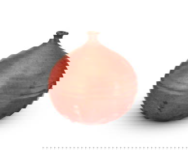 Doyle Lane (1923-2002), A ceramic "Weed Pot," circa 1965-1976: Doyle Lane (1923-2002) A ceramic "Weed Pot," circa 1965-1976 Incised signature to underside: LANE The diminutive ceramic pot with thick orange glaze 2.875" H x 2.75" Dia. Literature: cf. Ricky