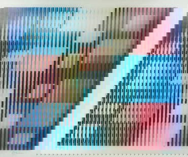 Yaacov Agam (b. 1928), "New Year's Day" from the series "Nouvelle #3": Yaacov Agam (b. 1928) "New Year's Day" from the series "Nouvelle #3" Agamograph in colors on acrylic Edition: 41/99 Signed and numbered in blue ink at the lower margin: Agam;