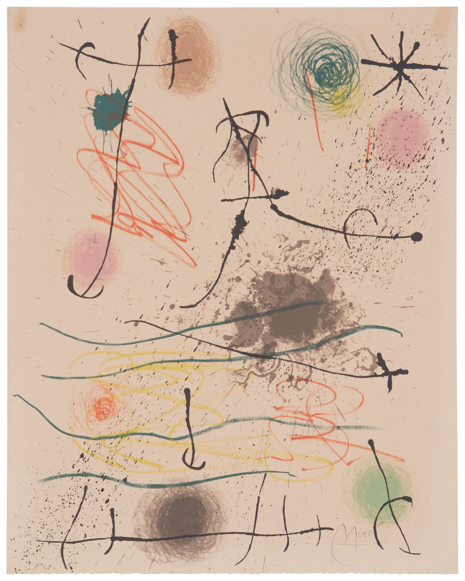 Joan Miro (1893-1983), "Frontispiece" from "Quelques Fleurs pour des Amis," 1964 (1 of 7)