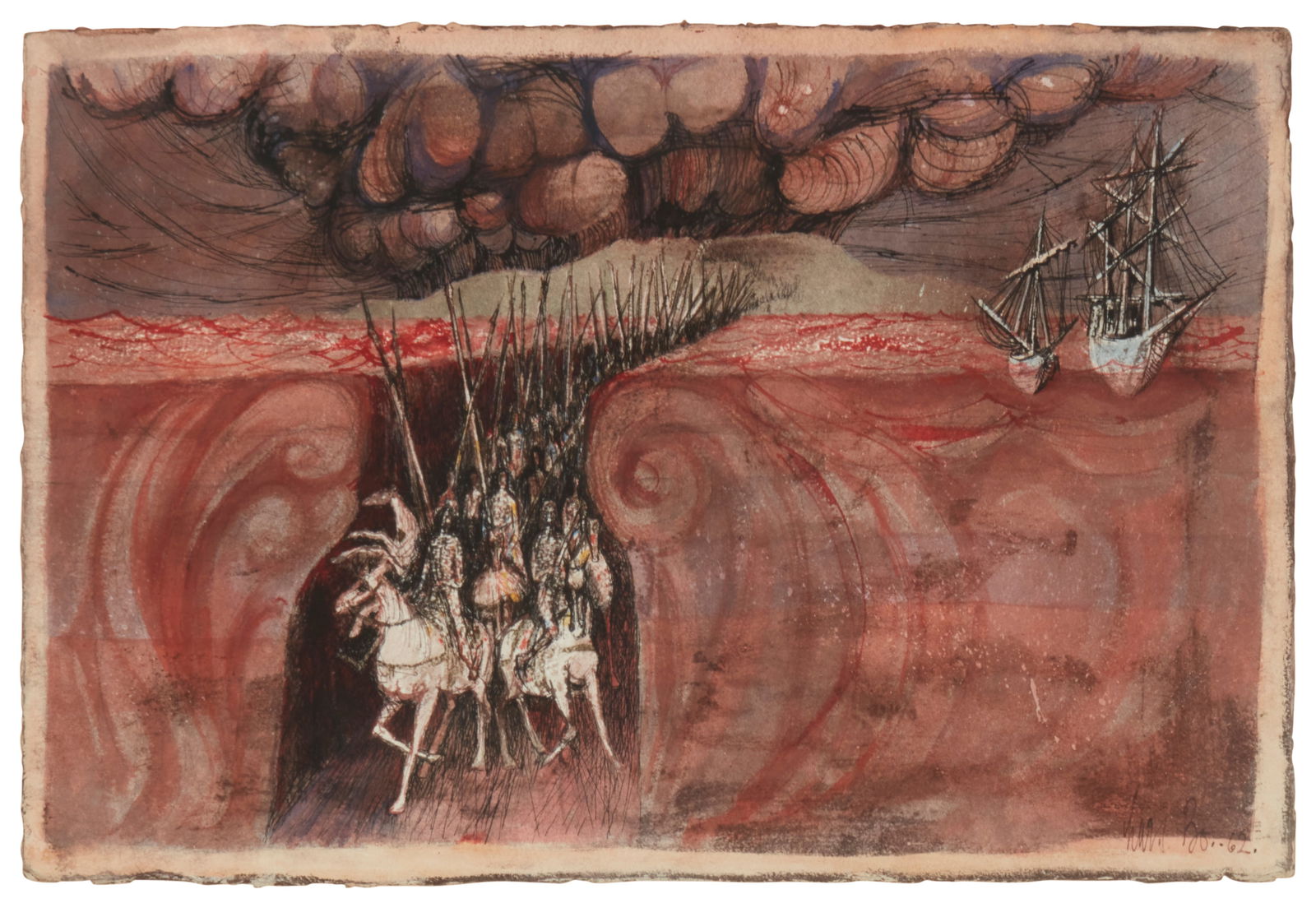 Lars Bo (1924-1999), Army on the march, 1962 (1 of 5)