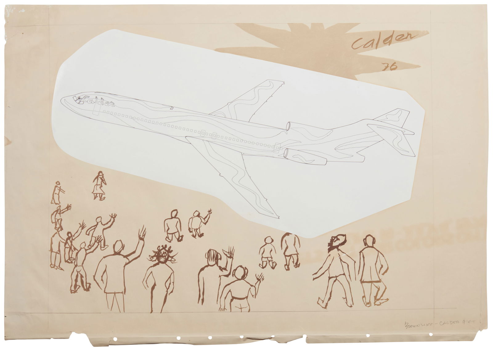 Alexander Calder (1898-1976), Design concept for bicentennial plane, 1976 (1 of 6)