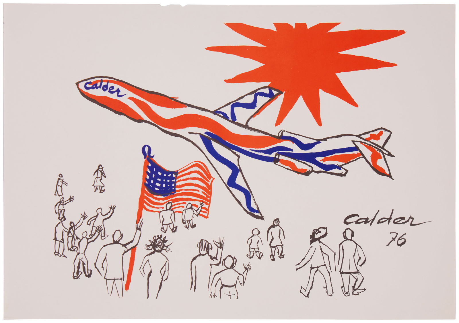 Alexander Calder (1898-1976), "Flying Colors of the United States / The Bicentennial Plane," 1976 (1 of 5)
