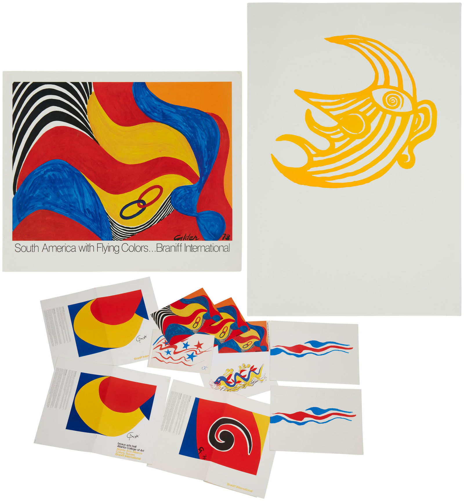 A group of Alexander Calder Braniff International Airways ephemera and memorabilia (1 of 8)