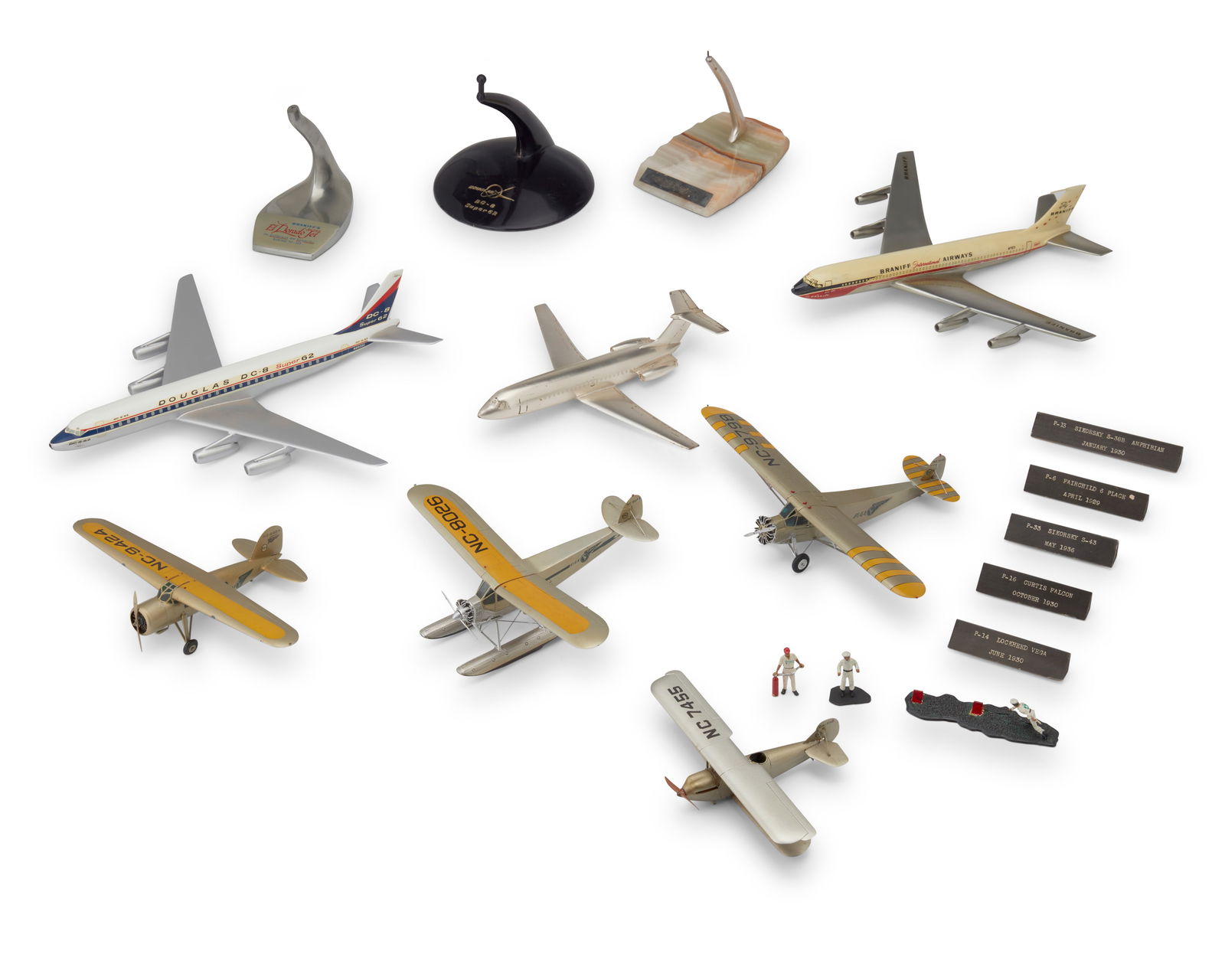 A group of model airplanes including Braniff Airlines (1 of 3)