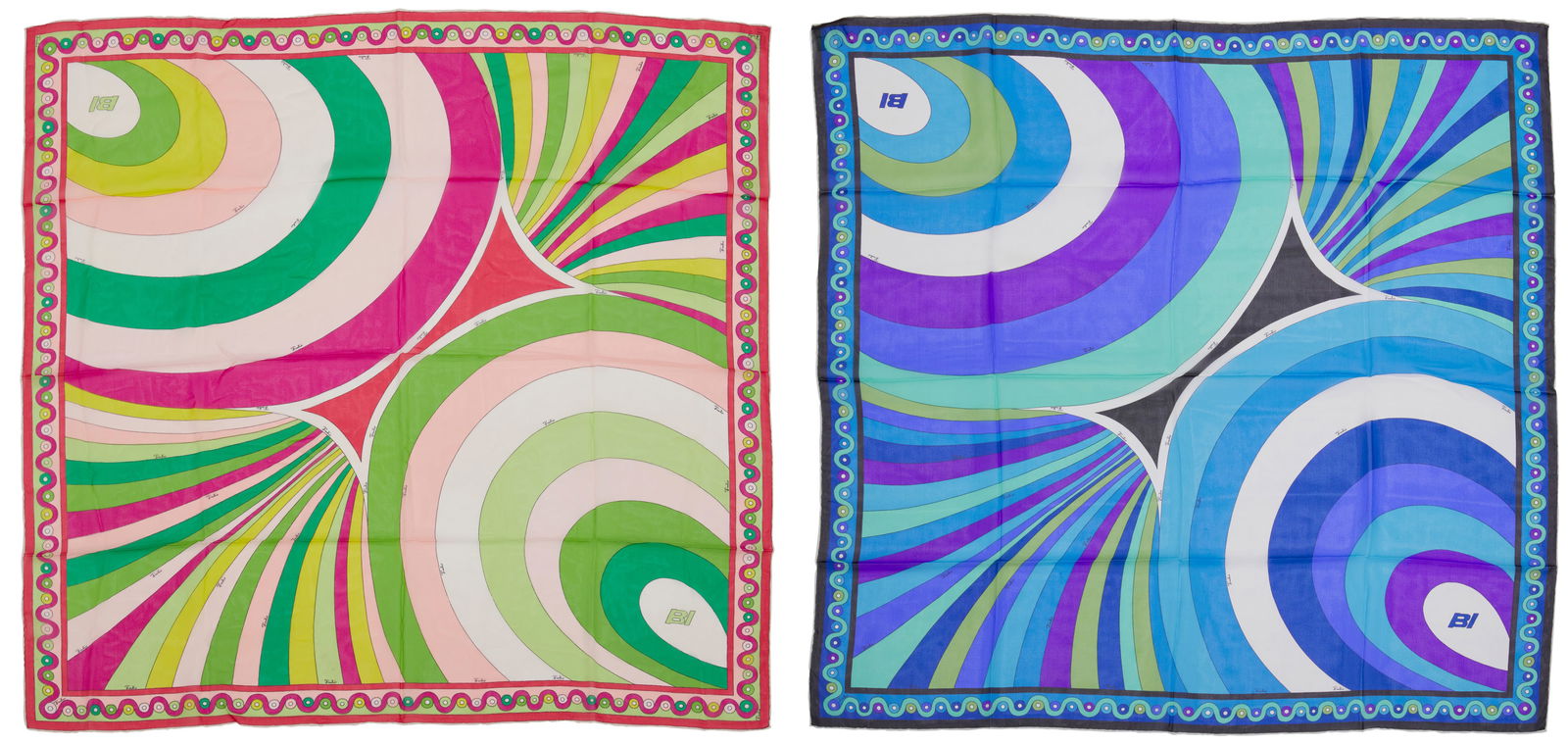 Two Emilio Pucci for Braniff International silk chiffon scarves (1 of 3)