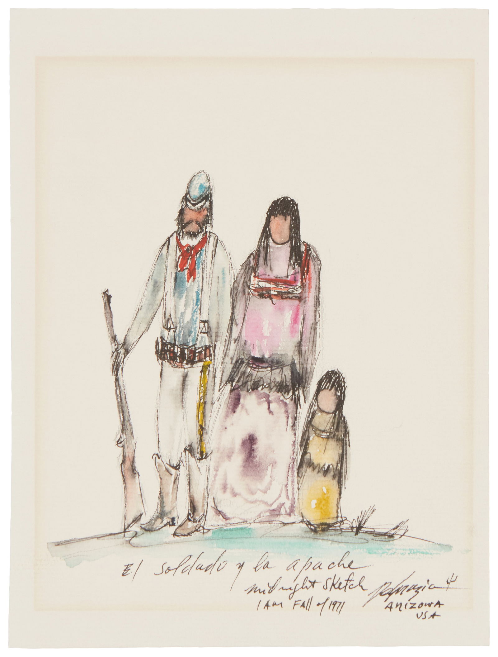 Ted DeGrazia (1909-1982), "El Soldado y La Apache," 1971 (1 of 5)