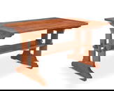 A Roycroft oak trestle table