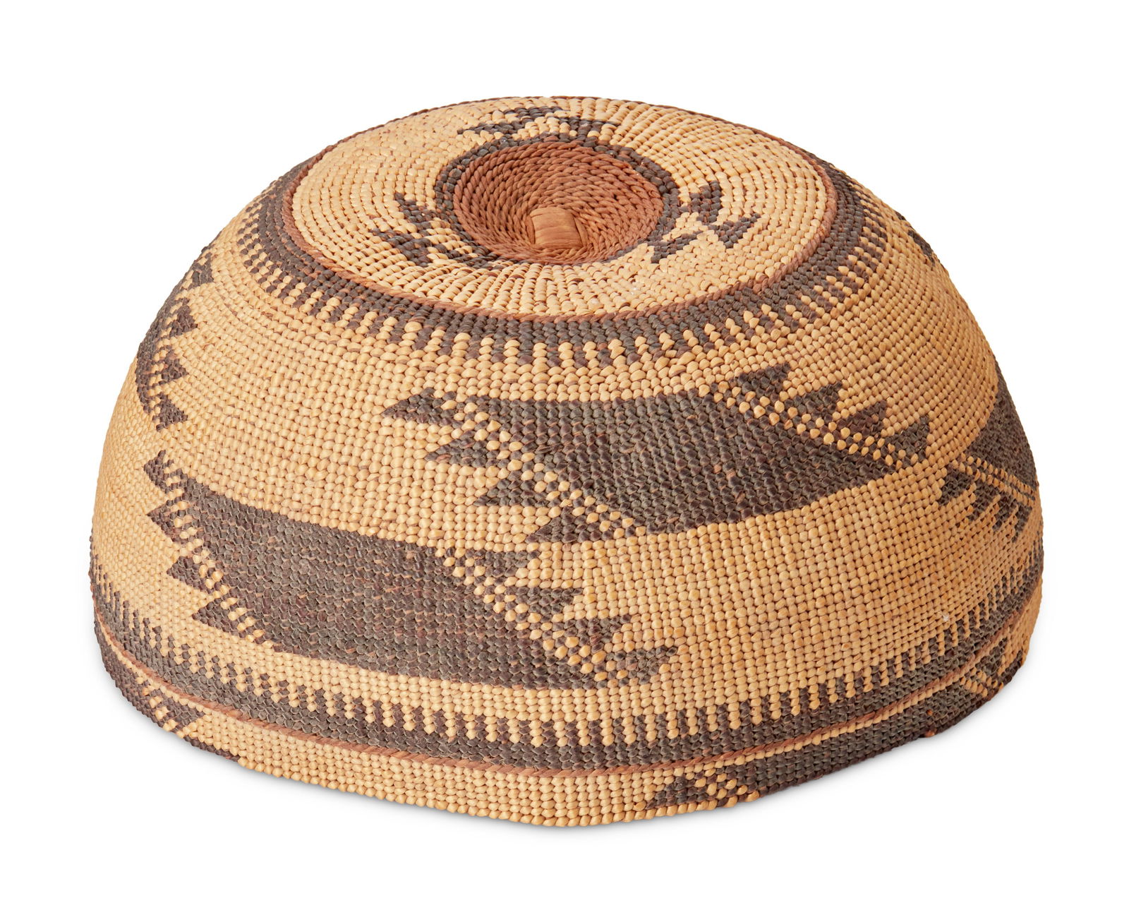 A Hupa/Yurok/Karuk polychrome basketry hat (1 of 3)