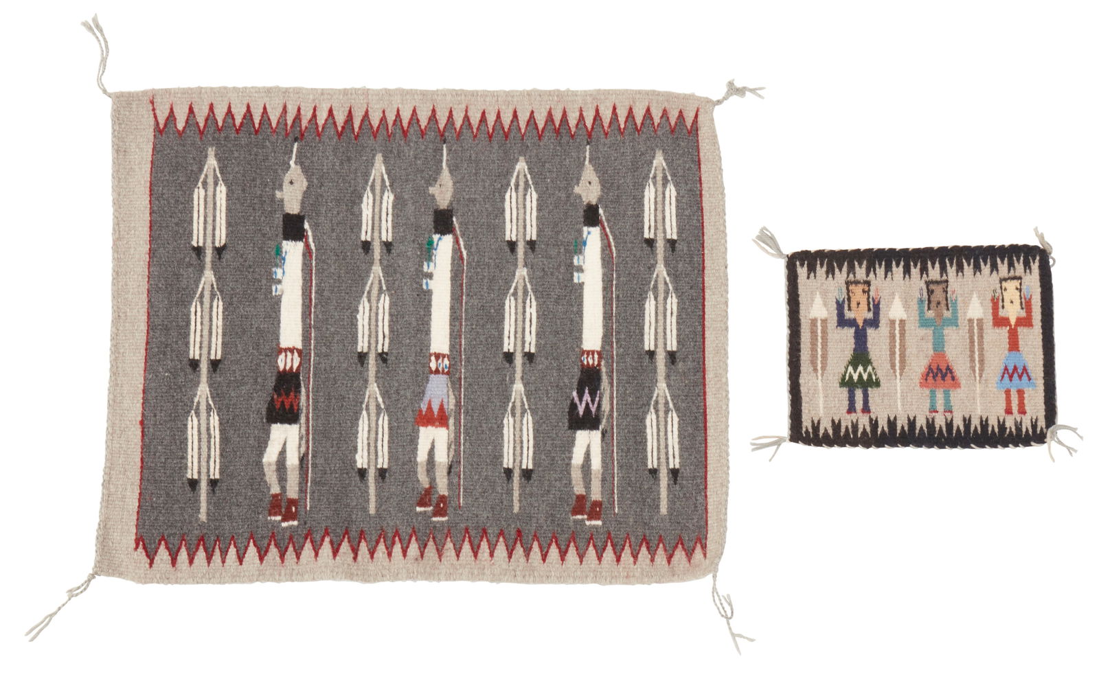 Two Navajo Yei textiles (1 of 3)