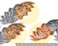 Three Hopi low pottery bowls