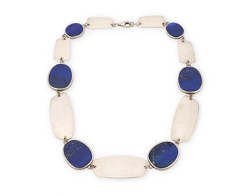 A Robert Lee Morris/RLM Studio sterling silver and lapis lazuli necklace