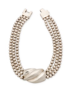 A Patrica von Musulin sterling silver necklace