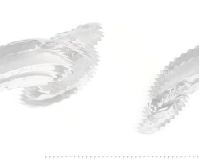 A Patricia von Musulin-form resin cuff bracelet: A Patricia von Musulin-form resin cuff bracelet Late 20th century Unmarked A clear sculptural resin/Lucite cuff with frosted accents 5.75" inner C x 2.25" H, with a 1.125" gap Other