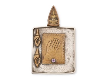A Susan Silver Brown sterling silver and mixed metal brooch