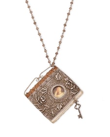 A Christi Anderson Elemental Adornments book necklace