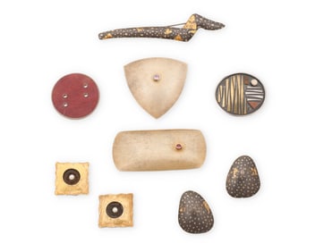 A group of sterling silver jewelry
