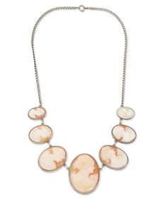 A vintage cameo necklace