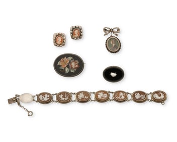 A group of antique-style jewelry