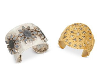 Two statement cuff bracelets