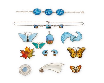 A group of vintage figural jewelry
