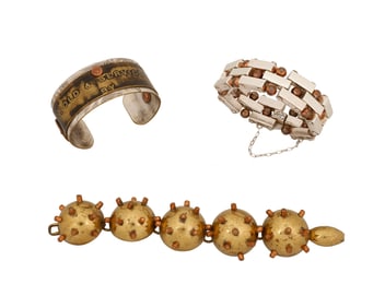 A group of bracelets