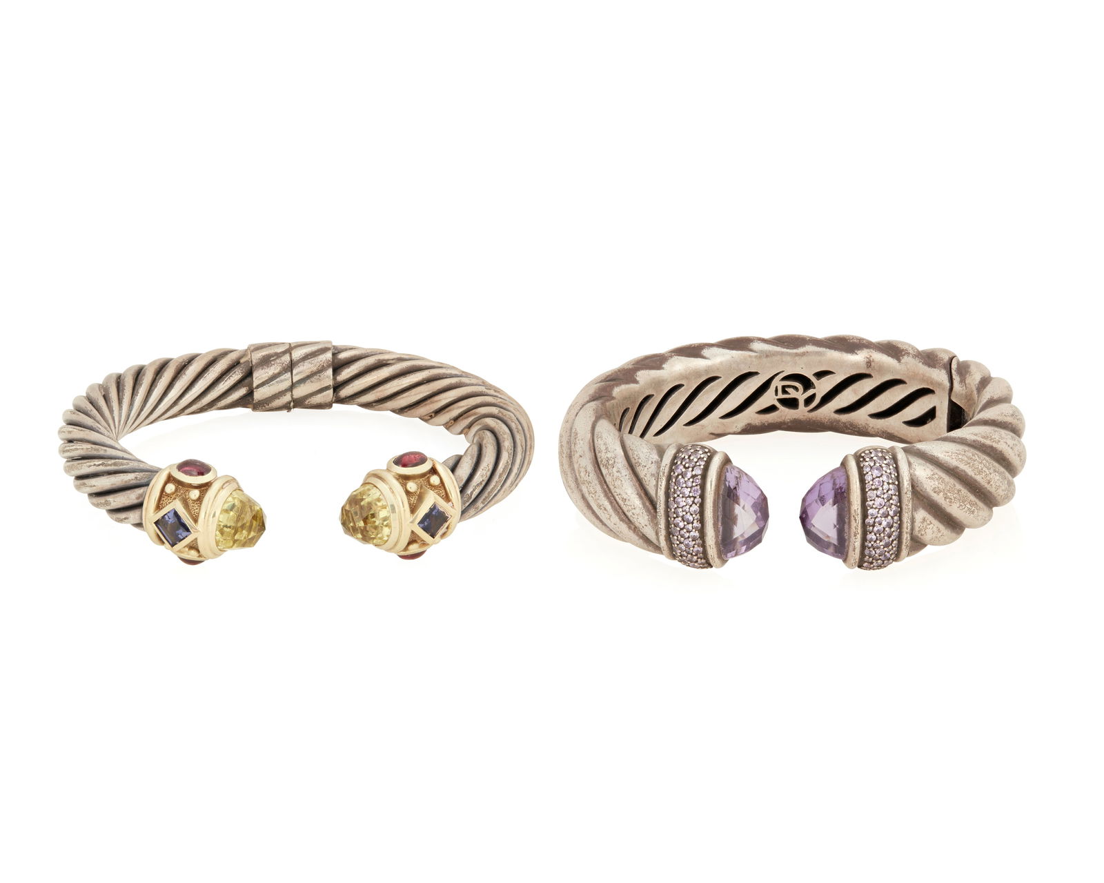 David Yurman: Two Silver, Gold and Gem-Set Cuffs (1 of 3)