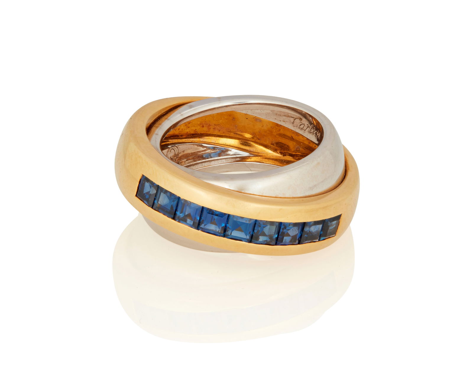 Cartier: An 18K Bi-Color Gold and Sapphire Ring (1 of 3)