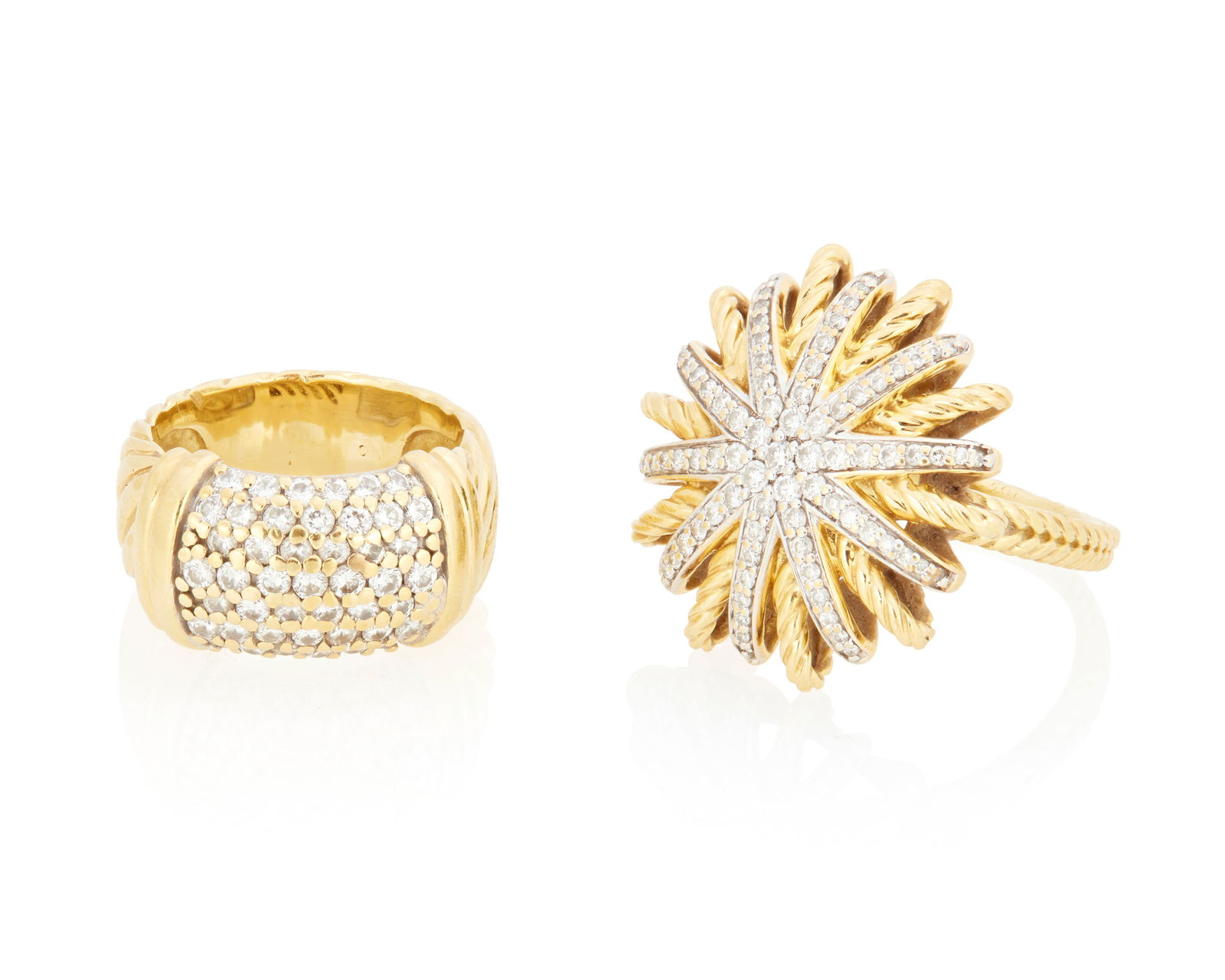 David Yurman: Two Gold and Diamond Rings (1 of 3)