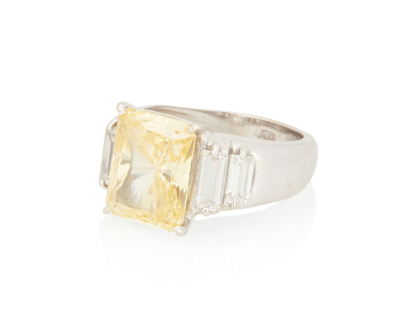 A 14K White Gold and Simulant Ring (1 of 2)