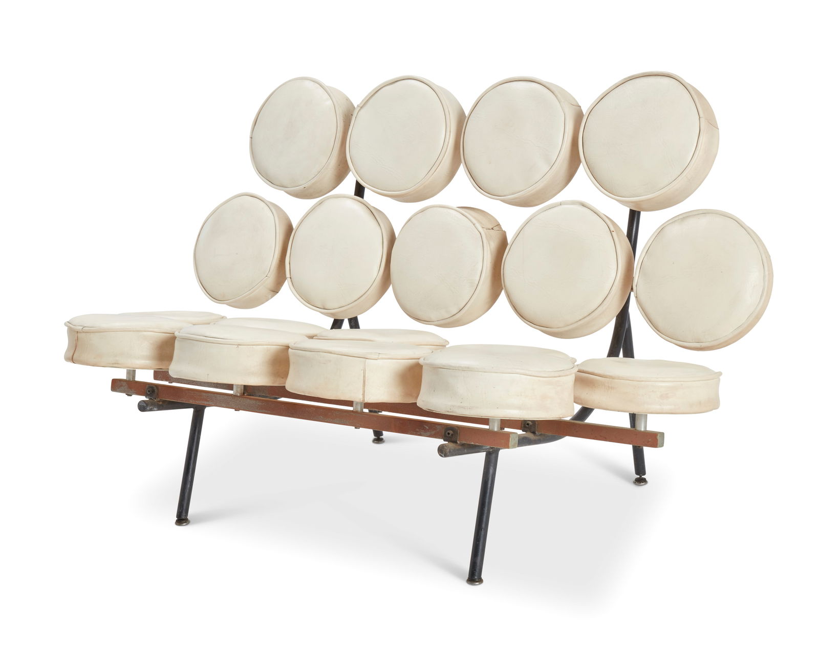 Irving Harper and George Nelson (1915-2016 and 1908-1986), A "Marshmallow Sofa" model 5670 for (1 of 10)