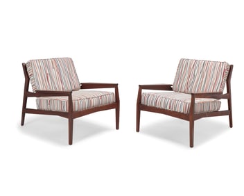 A pair of Adrian Pearsall-style lounge chairs