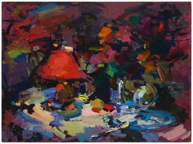 Sergei Bongart (1918-1985), Abstract table setting still life