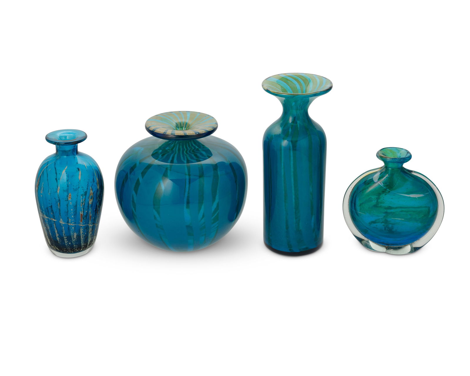 Four Mdina art glass vessels (1 of 3)