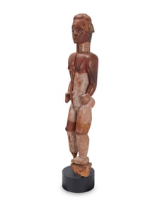 An African carved wood maternity figure